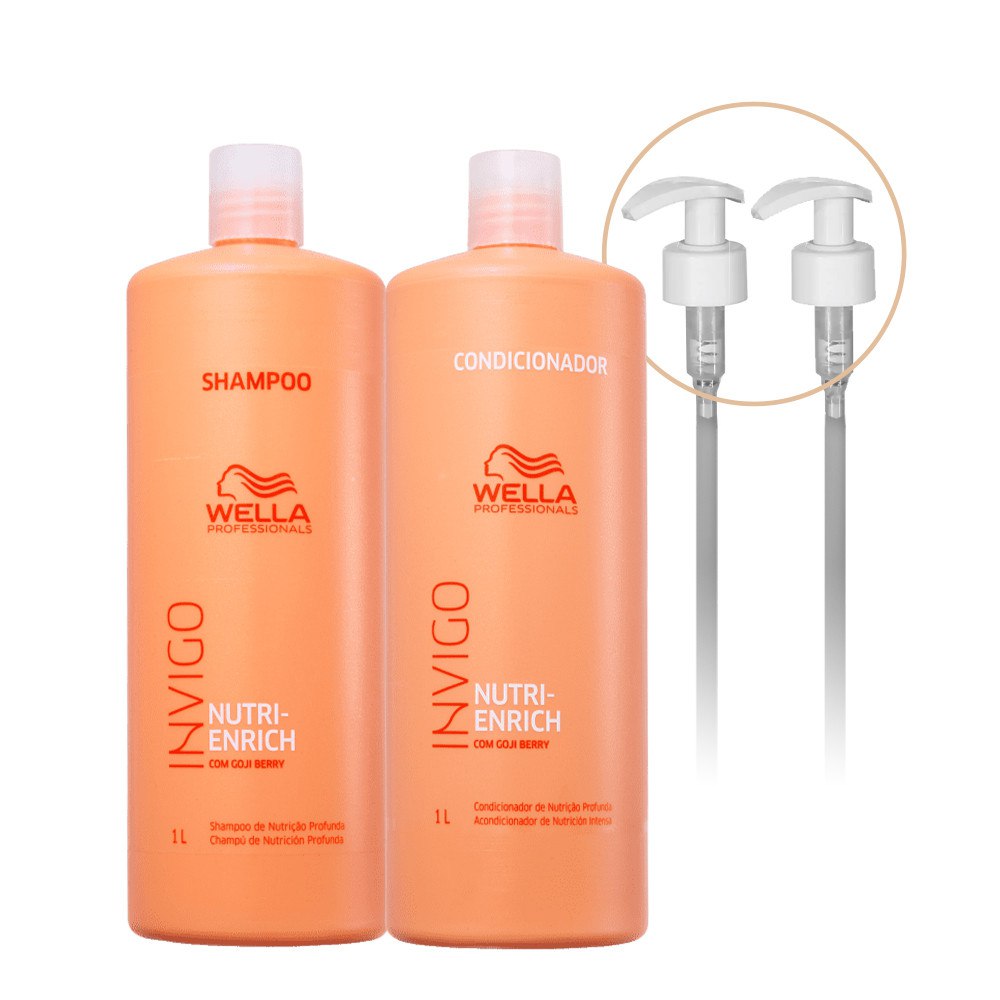 *🆘1 LITRO CADAAAA 😯😯KIT WELLA PROFESSIONALS INVIGO NUTRI-ENRICH SHAMPOO CONDICIONADOR E VÁLV...