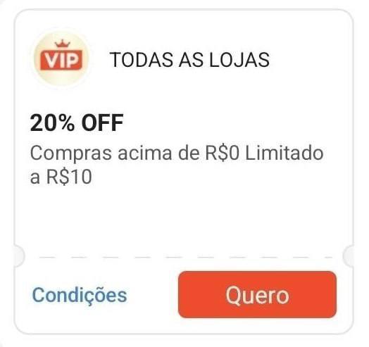 🏷️ 20% OFF limitado a R$10