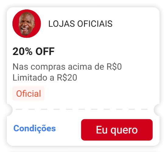 20% OFF Limitado a R$20