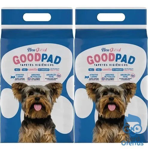 ⚠️ 2x Tapete Higienico Good Pad 60x60cm 50un Total 100 Unidades Branco