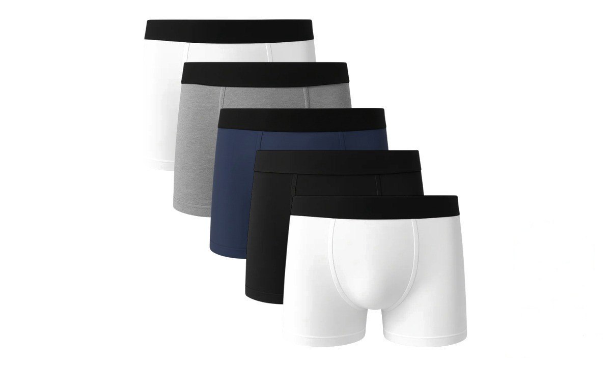 ➡️ 5 CUECAS ALGODÃO BOXER BASIC LISA MASCULINA FORRO DUPLO COSTURA TRIPLA SORTIDO