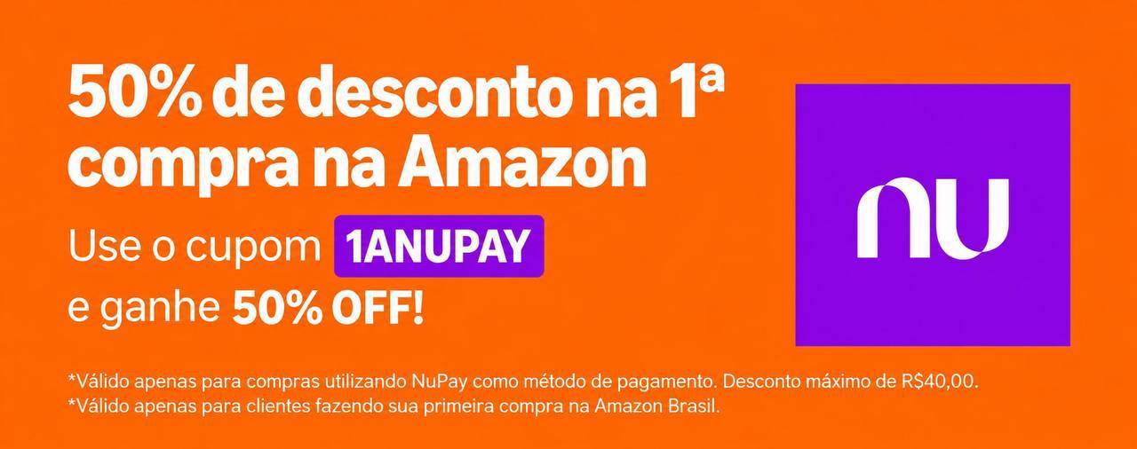 🏷 50% OFF acima de R$50, limite R$40: 1ANUPAY