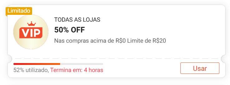 🏷️ 50% OFF Limitado a R$20