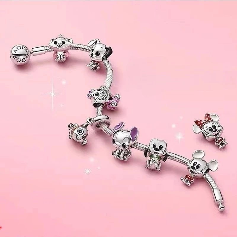 925 prata pingente charme pingente vaga-lume luz brilhante interior fluorescente pulseira pi...