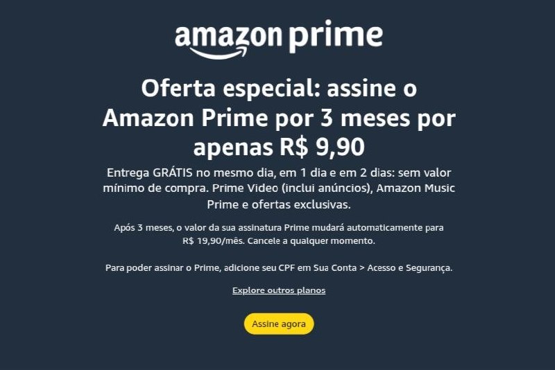 👉 Acesso a Frete Grátis | Prime Vídeo | Amazon Music | Ofetas exclusivas tudo por 3 meses