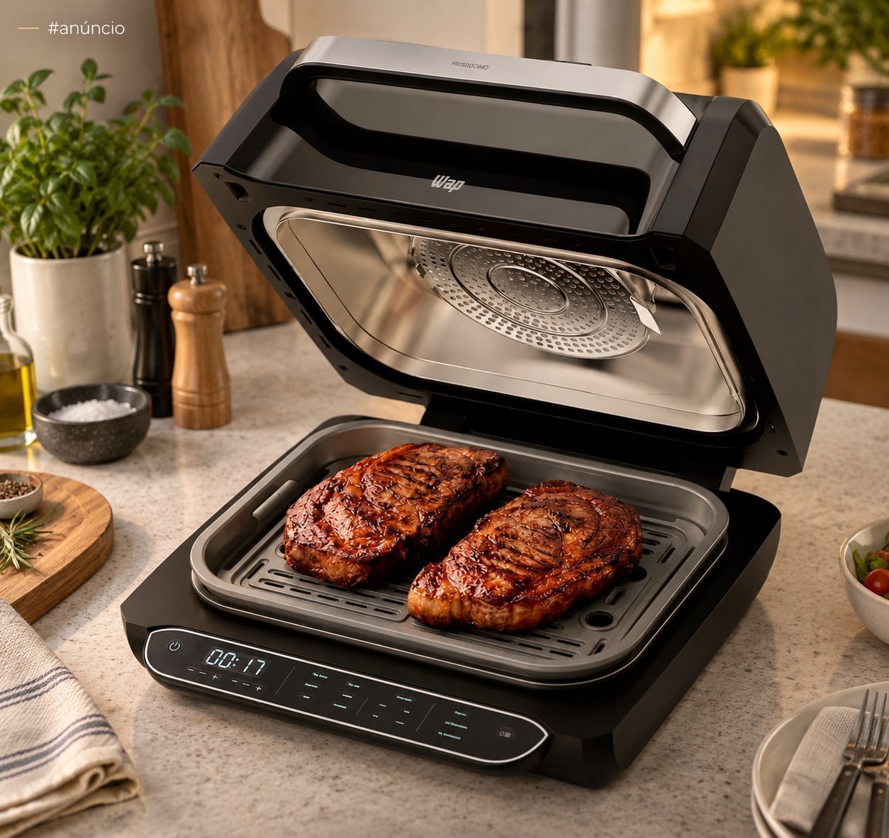 Air Fryer 6,6L Digital 8 em 1 WAP Barbecue Heat (WC AB1030)