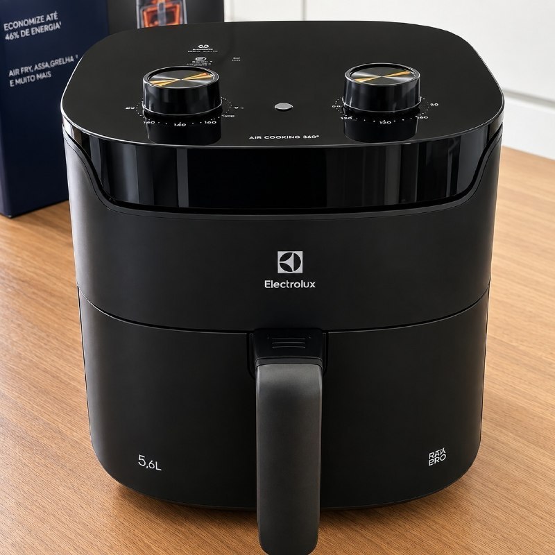 Air Fryer Electrolux por Rita Lobo 5,6L Cinza Efficient Economia de Energia 1400W (EAF40)