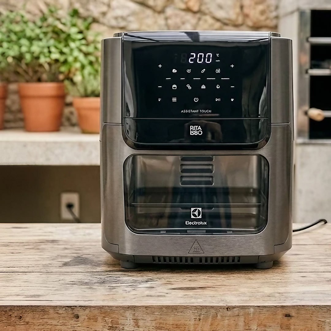 Air Fryer Forno 5 em 1 12L 1700W Digital 1 Bandeja Antiaderente Electrolux EAF85 Grafite*
