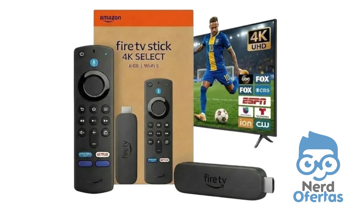 ⚠️ Amazon Firetv Stick 4k Stick Wi-fi-6 Com Alexa Por Voz Preto