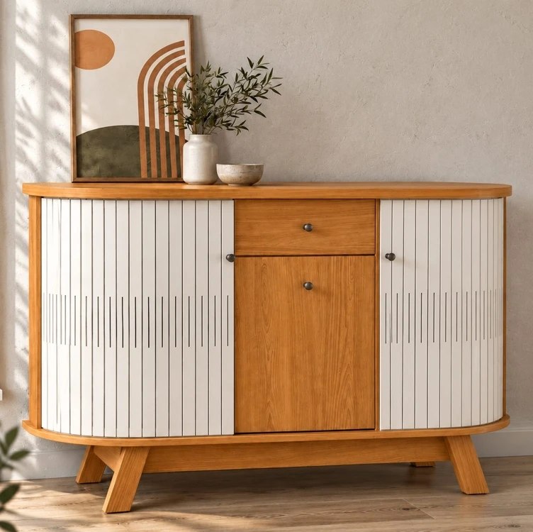 Aparador Buffet Para Sala De Jantar 2 Portas Flexíveis Wt