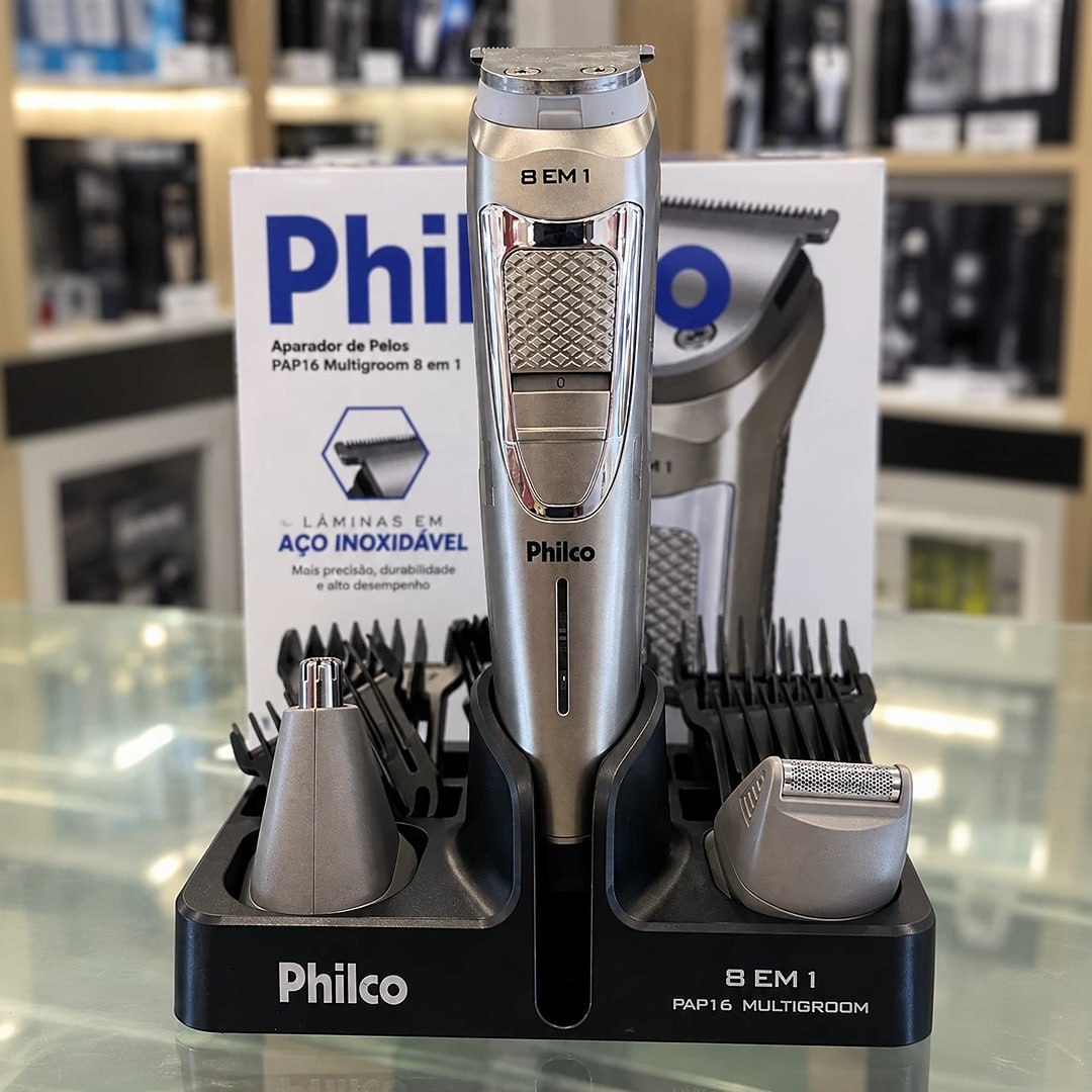 Aparador de Pelos Philco Multigroom 8 Em 1 Pap16 Cor Chumbo