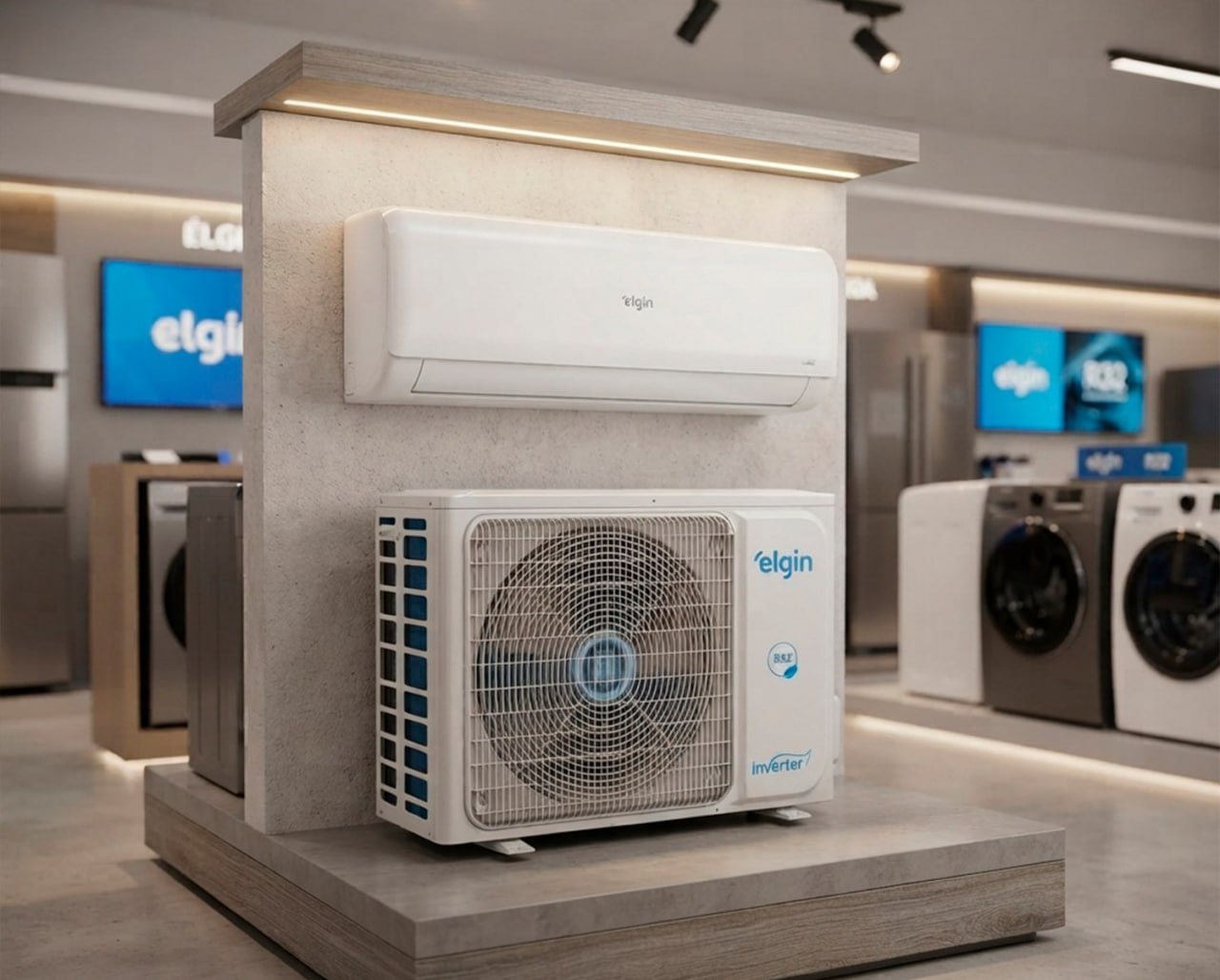 Ar Condicionado High Wall Eco Inverter Iii Wifi 9000 Btus Frio Elgin Split 220v (HJFE09C2CG)