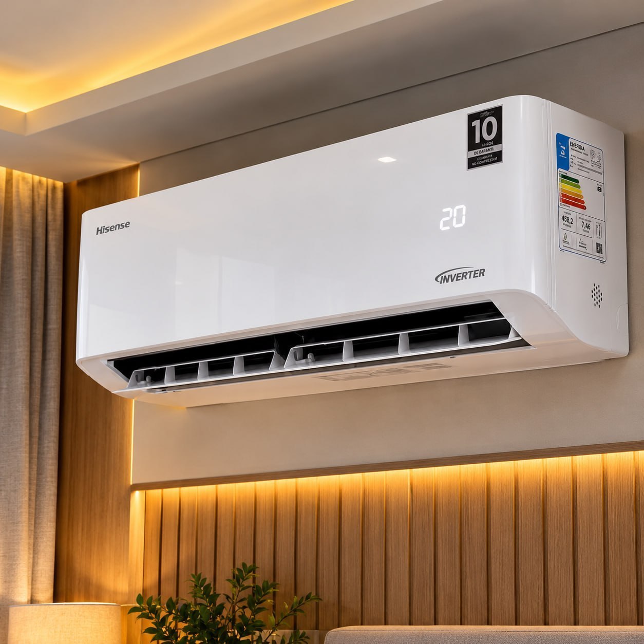 Ar Condicionado Inverter 12000 Btus Hisense Frio 220v Branco 220v