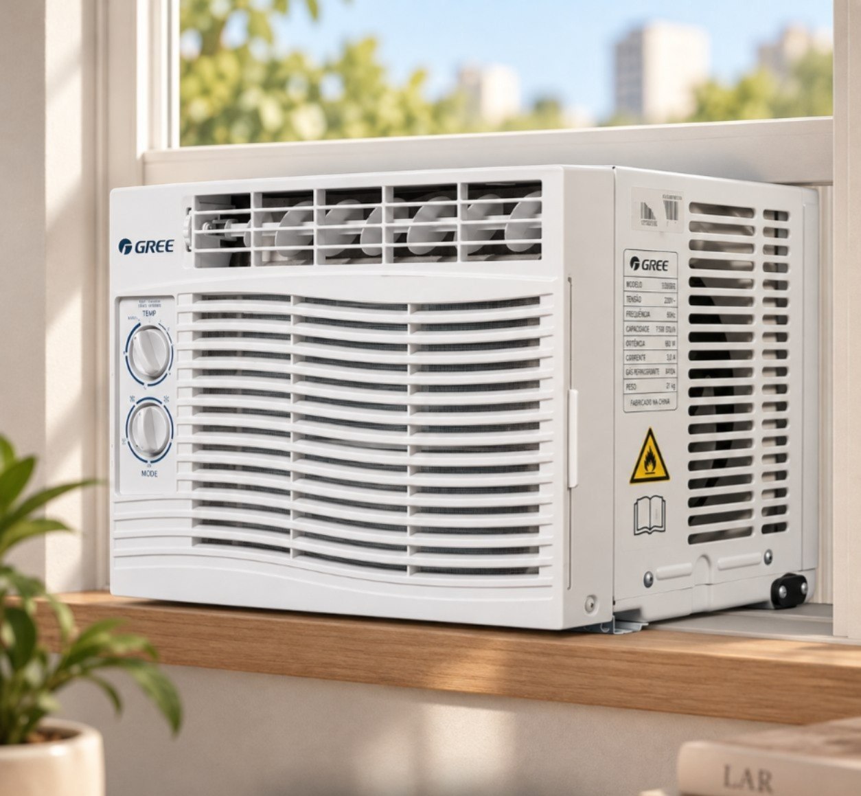 Ar Condicionado Janela Gree 7000 Btu/h Frio R32 Mecânico - 220V