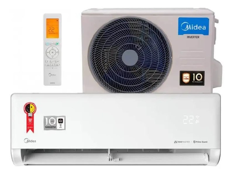 Ar-condicionado Split Inverter 9.000 Btus Midea Ai Ecomaster High Wall Só Frio 220v