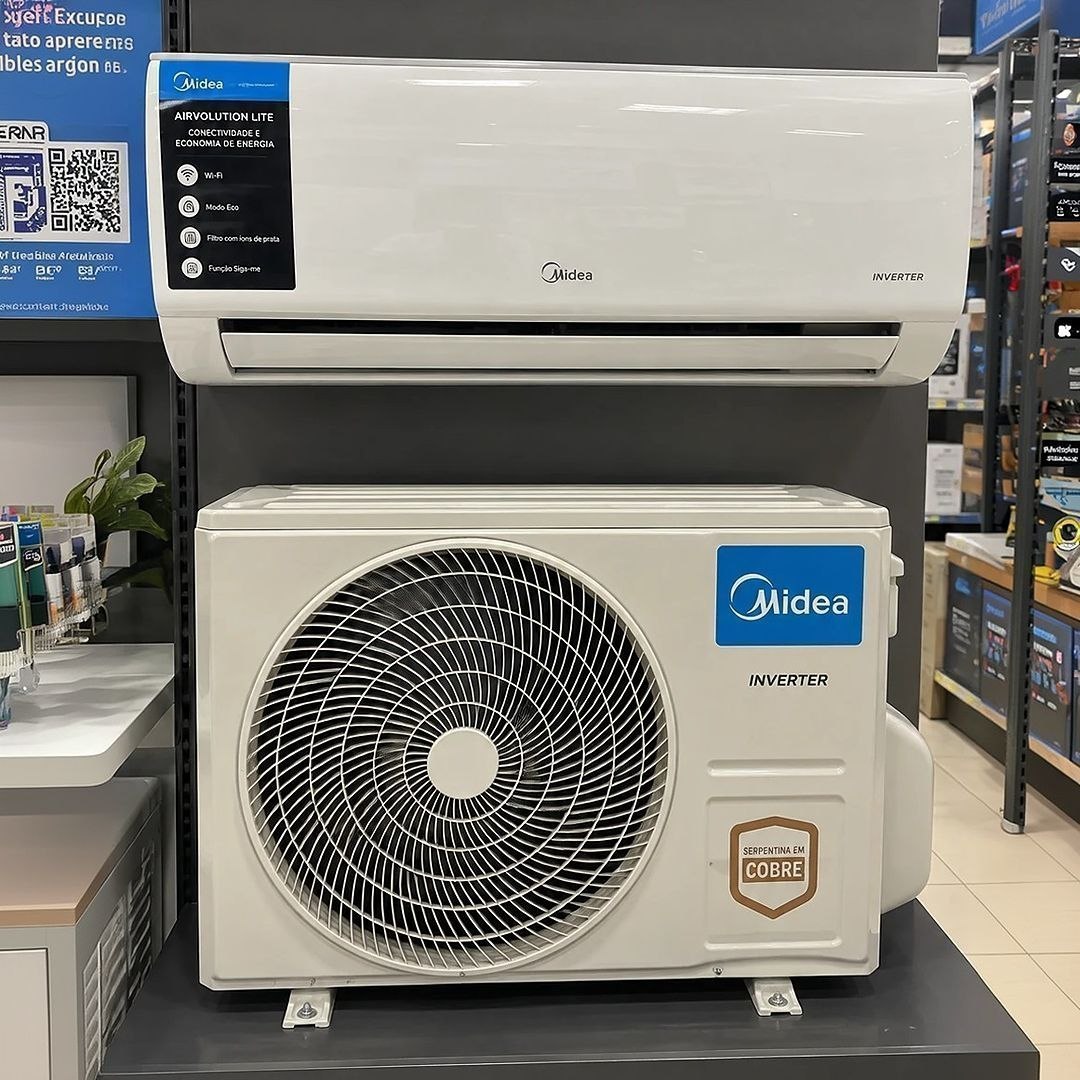 Ar Split Inverter 12000 Midea Airvolution Lite Frio 38TBVCA12M5 42EBVCA12M5 220V