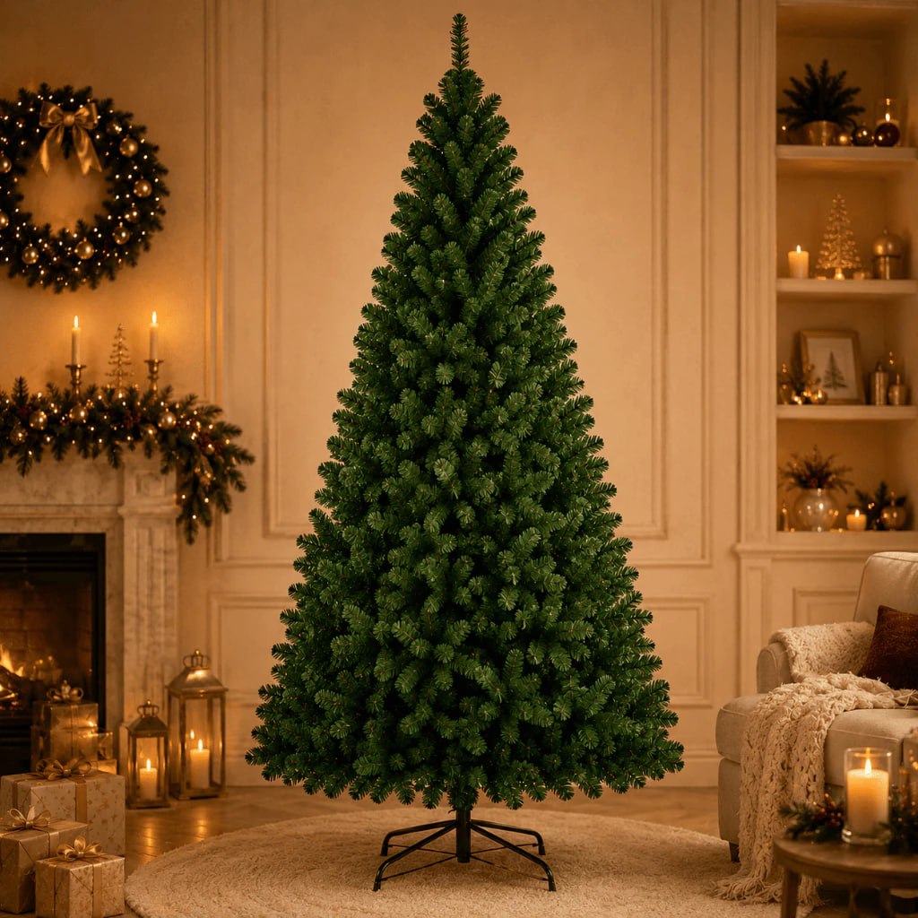 Árvore De Natal Pinheiro 210cm 600 Galhos Cheia Premium Verde