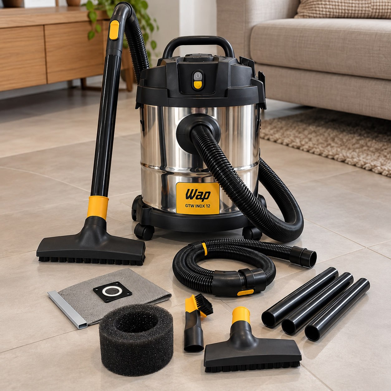 Aspirador de Pó e Água WAP GTW INOX 12 1400W