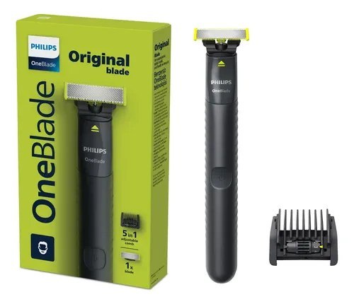⚠️ Barbeador e Aparador Elétrico Philips OneBlade com Pente 5 em 1, Sem Fio e À Prova D'Água...
