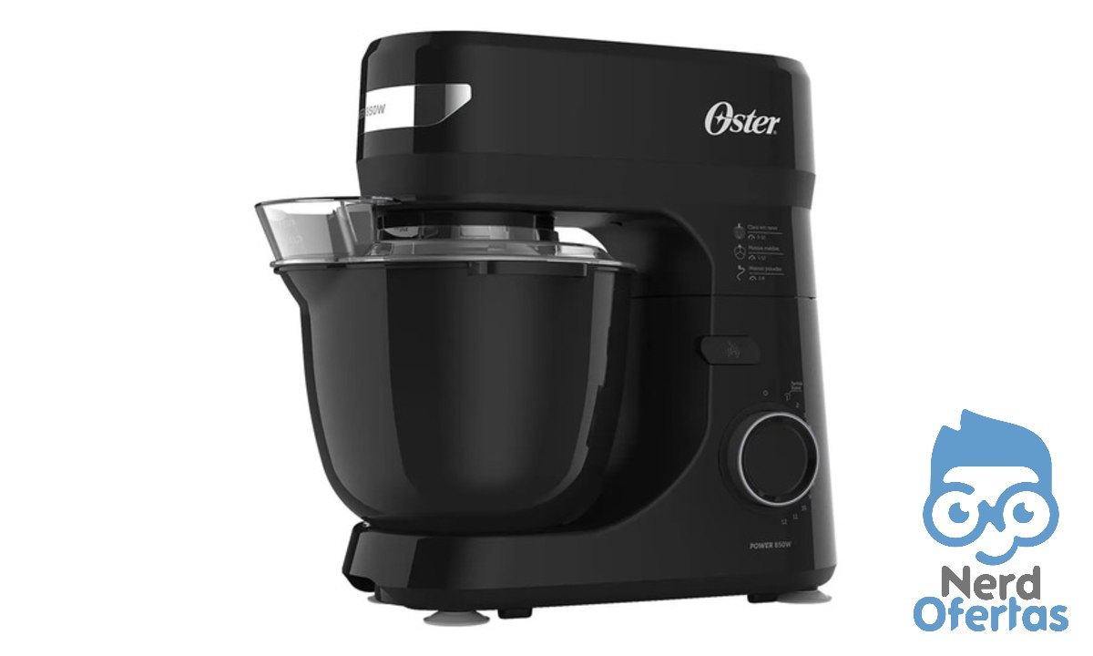 ⚠️ Batedeira Planetária Oster 220V 4L 850W Black III OBAT640