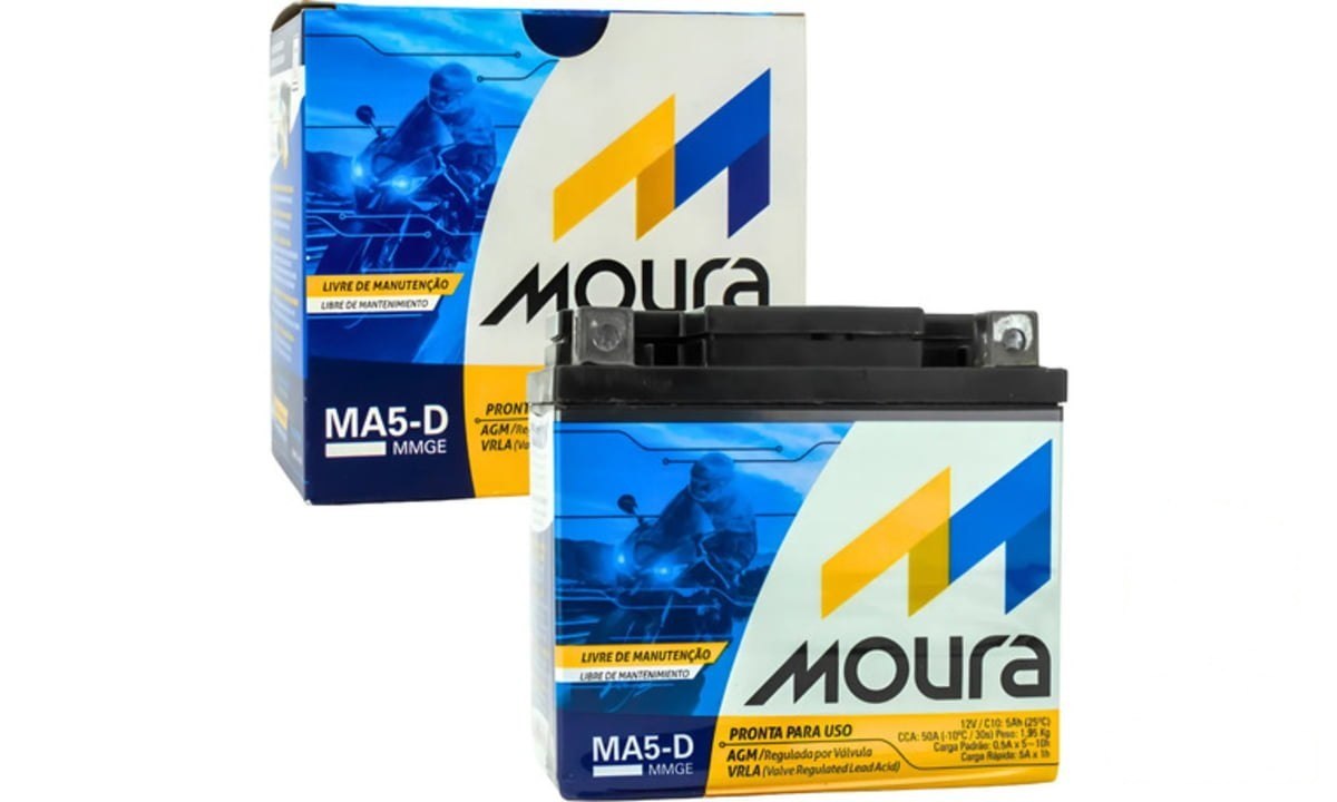 ➡️ Bateria Moura Ma5-d Para Moto Titan Fan Biz Bros Fazer