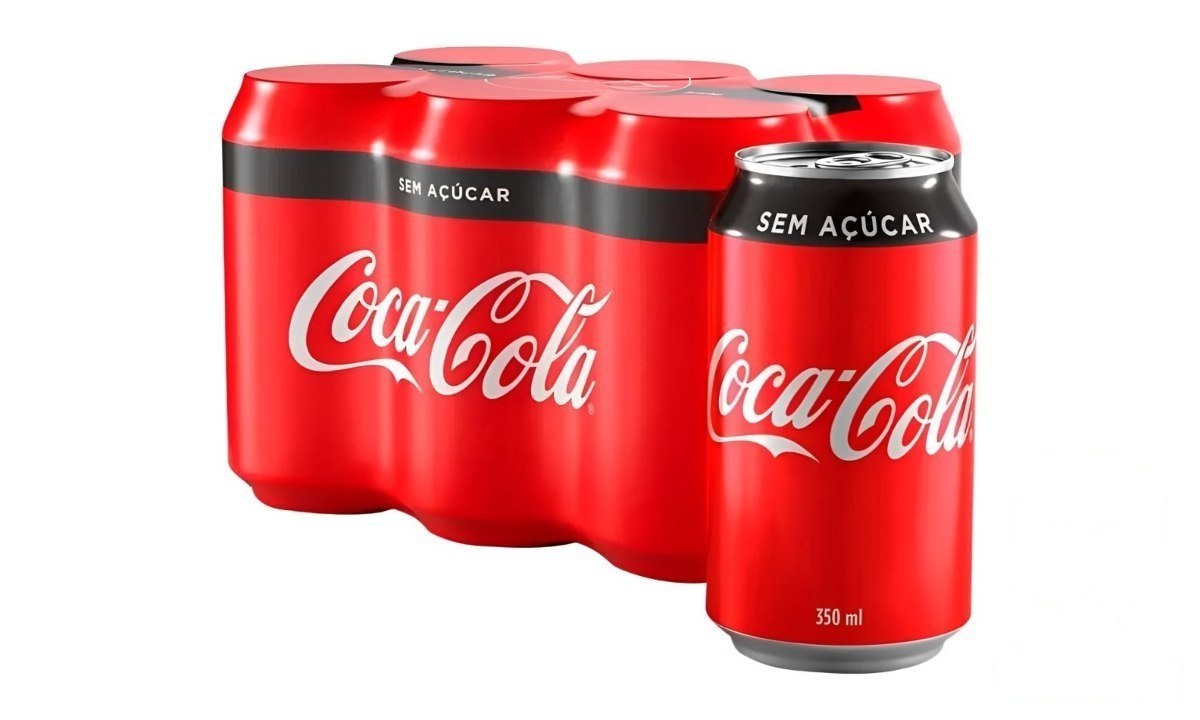 ⚠️ BEBIDA REFRIGERANTE COCA COLA ZERO LATA 350ML C/6 UNIDADES