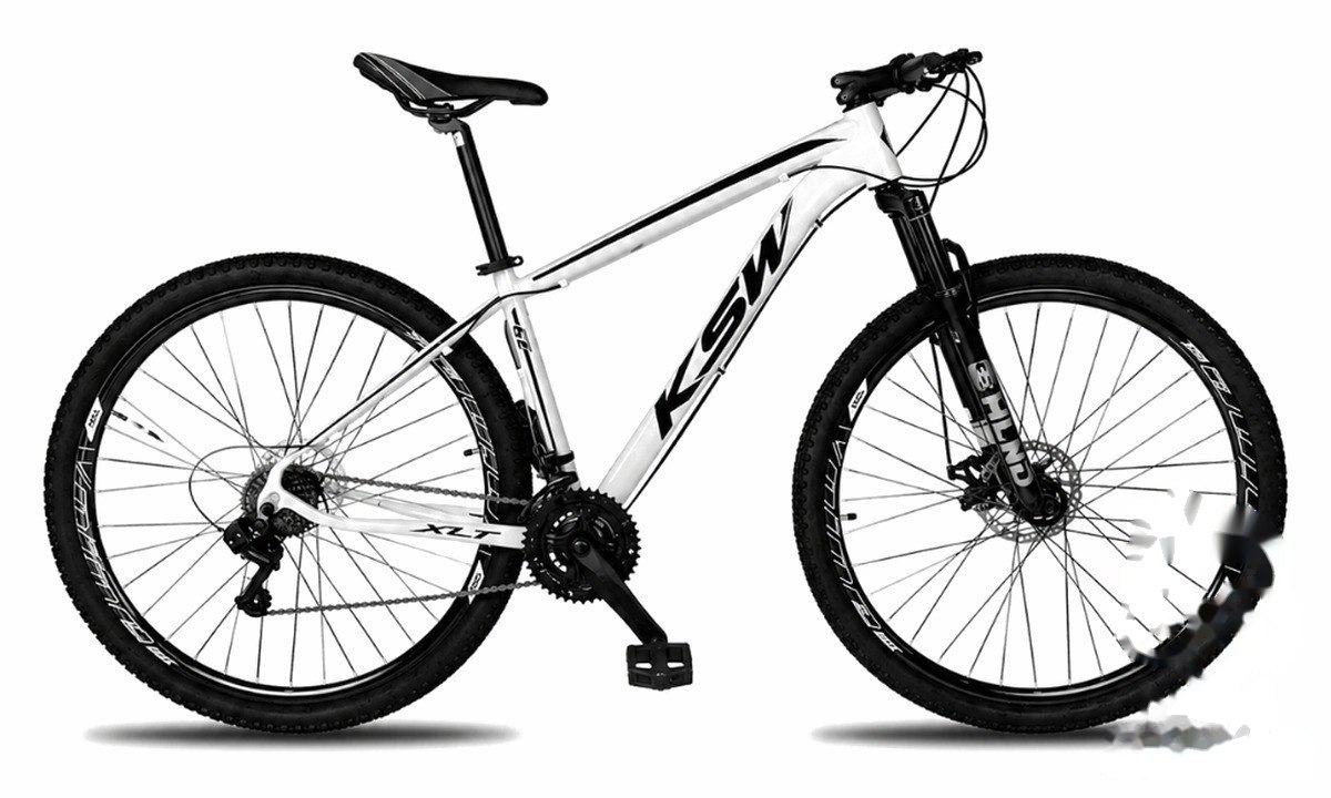 ➡️ BICICLETA ARO 29 KSW XLT 21 MARCHAS SHIMANO FREIOS A DISCO QUADRO 17 BRANCA