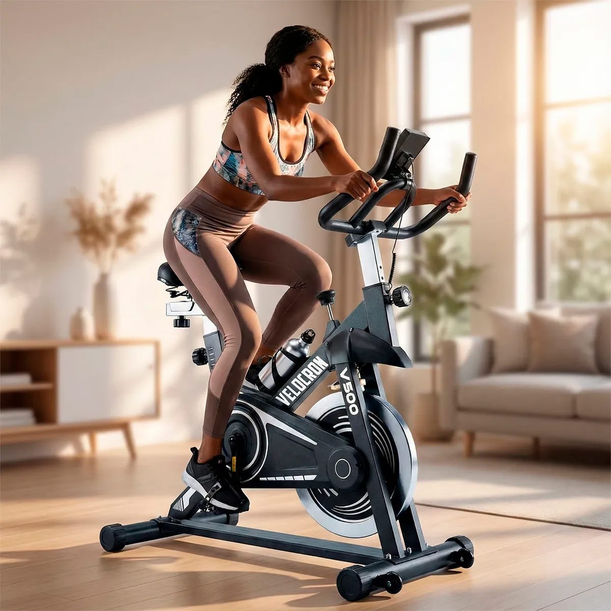 Bicicleta Ergométrica Spinning Inércia 5kg Velocron V500 Preto