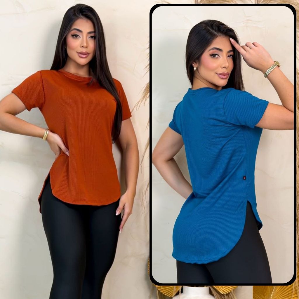 Blusa Academia feminina Oval ) Regata Veste Legging Camisão Tapa Bumbum Camiseta Tule Roupas...