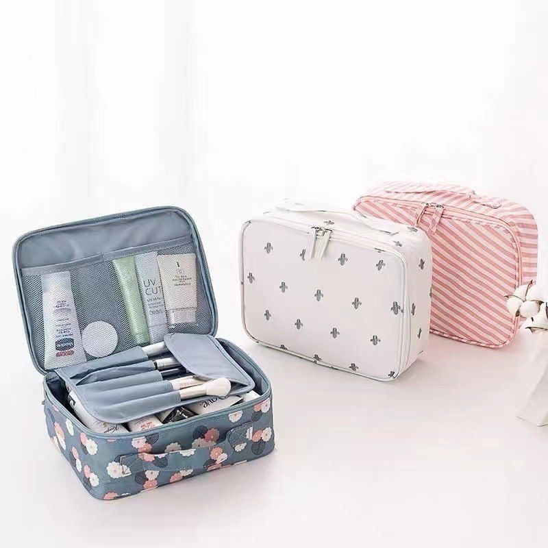 BOLSA DE COSMÉTICOS À PROVA D'ÁGUA PORTÁTIL MULTIFUNCIONAL PARA VIAGEM MODA JORGE