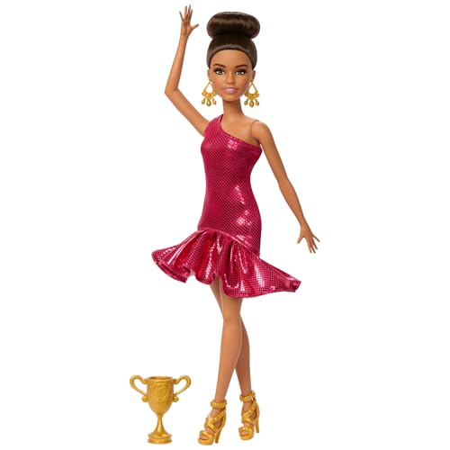 Boneca Barbie Profissões Dançarina de Salão Mattel. Vestido Vermelho brilhante, troféu doura...