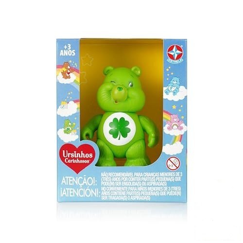 ➡️ Brinquedos Estrela Boneco Vinil Ursinhos Carinhosos, Boa Sorte, Verde, 7,5 cm