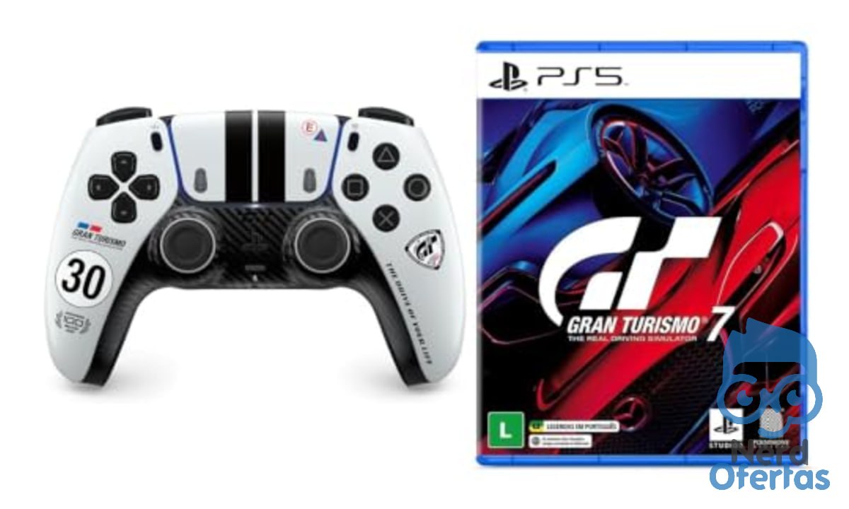 ➡️ Bundle Controle sem fio DualSense® Edição Limitada Gran Turismo + Jogo Gran Turismo 7 - P...