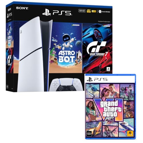 ➡️ Bundle GTA VI + PlayStation 5 Slim Digital 825GB Pacote Astro Bot e Gran Turismo 7
