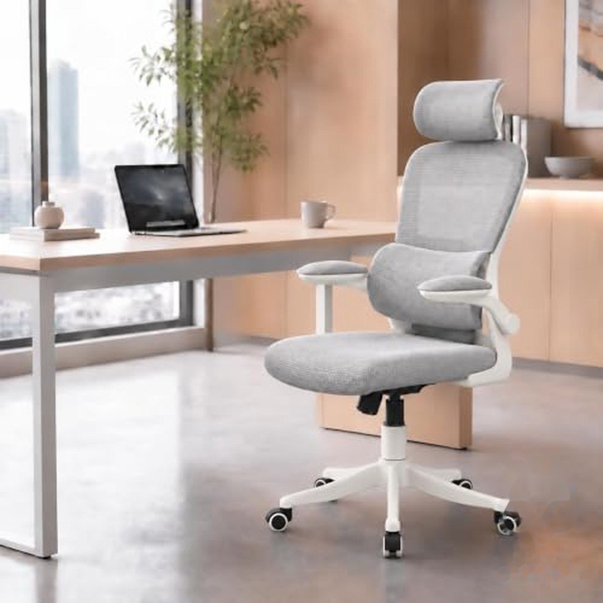 ➡️ Cadeira de Escritório Almirante C600 Mesh Reclinável Cinza 150kg
