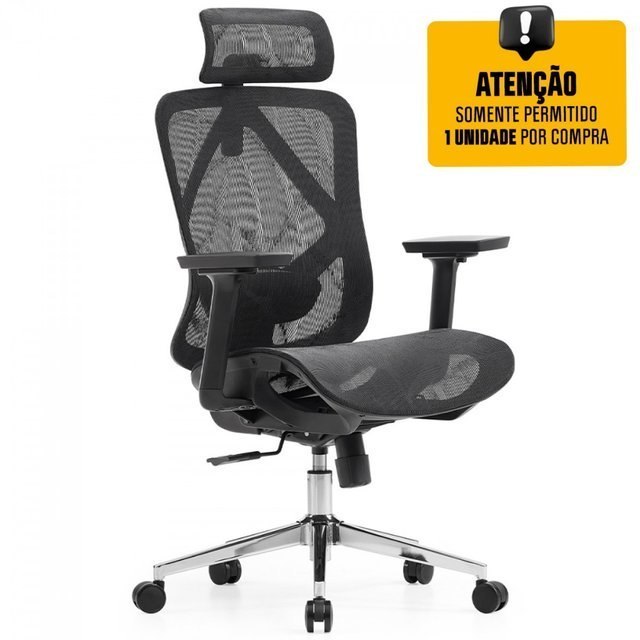 ⚠️ CADEIRA DE ESCRITÓRIO DIRETOR DR.OFFICE: GIRATÓRIA ERGO, MESH RESPIRÁVEL, REGULAGEM DE AL...