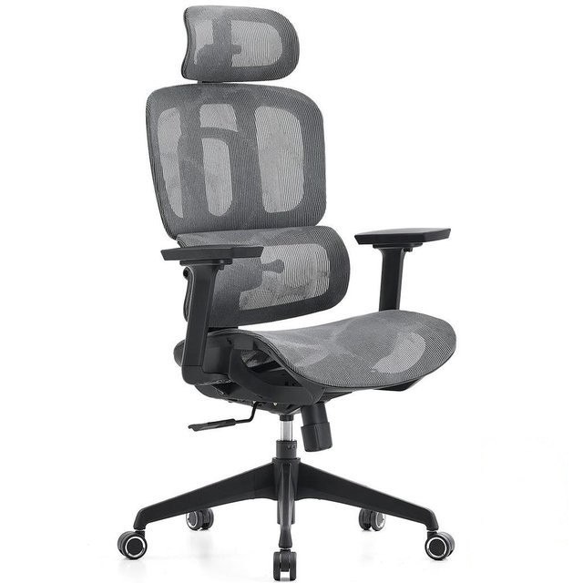 ⚠️ CADEIRA DE ESCRITÓRIO DR. OFFICE BUSINESS MESH, 3D, SUPORTA ATÉ 120KG, PRETO E CINZA, DR-...