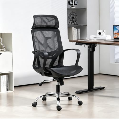 ➡️ Cadeira de Escritório Ergonômica em Malha, Assento em Formato U, Altura Ajustável Ideal p...
