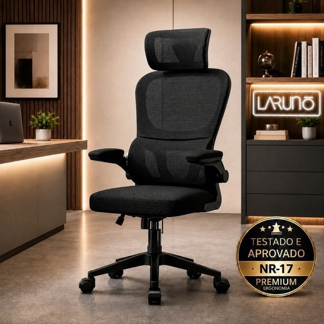 ⚠️ CADEIRA DE ESCRITÓRIO ERGONÔMICA GIRATÓRIA PRESIDENTE COM APOIO LOMBAR, BRAÇOS AJUSTÁVEIS...