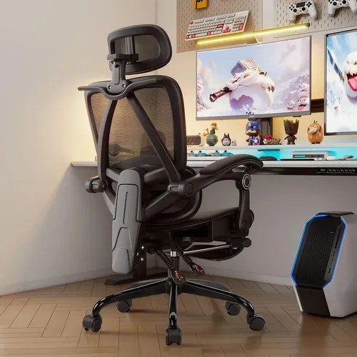 ⚠️ Cadeira Ergonômica Premium Python Fly Cor Preto Material do estofamento Malha elástica