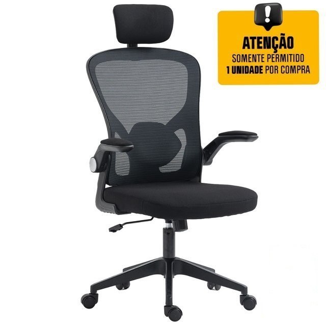 ⚠️ CADEIRA ESCRITÓRIO DIRETOR GIRATÓRIA DR.OFFICE: , MESH, BRAÇO AJUSTÁVEL, REGULAGEM DE ALT...
