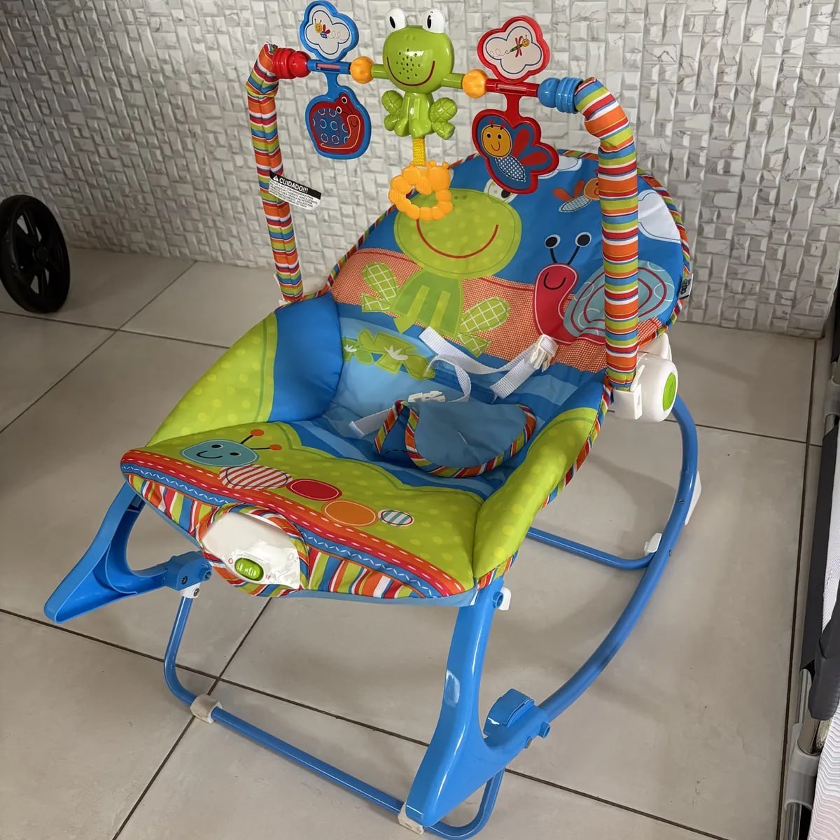 Cadeirinha Descanso Bebe Musical Maxi Baby Até 18kgs Azul