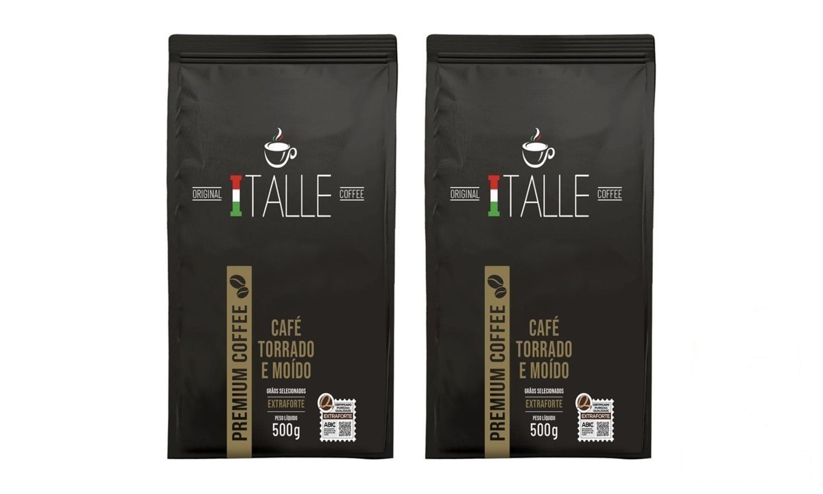 ⚠️ CAFÉ TORRADO E MOÍDO EXTRAFORTE 1KG, KIT COM 2 UNIDADES DE 500G