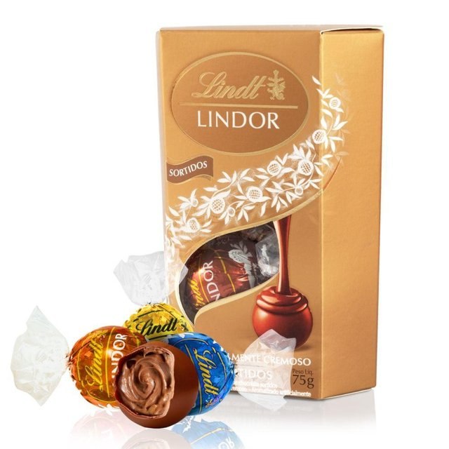 ➡️ CAIXA DE BOMBONS LINDT LINDOR SORTIDOS 75G