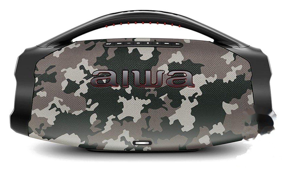 ➡️ CAIXA DE SOM BLUETOOTH AIWA BOOMBOX BBS-01-BG 200W CAMUFLADA