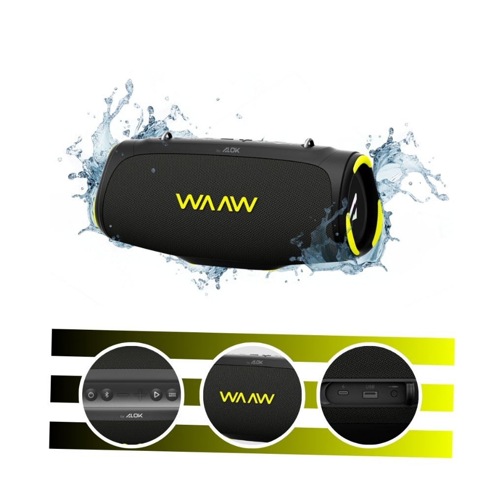 ⚠️ CAIXA DE SOM BLUETOOTH BOOMBOX BOOM 110 40W RMS IPX7 WAAW BY ALOK