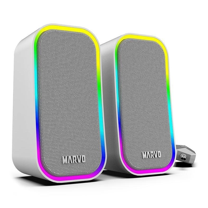 ⚠️ CAIXA DE SOM MARVO SG-285, RGB, 3W RMS, CINZA, SG-285-GY