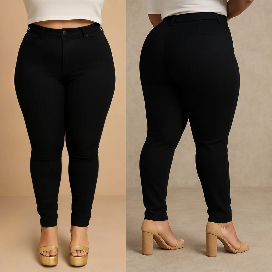 Calça Jeans Plus Size Cintura Alta Elastano Lycra Modeladora