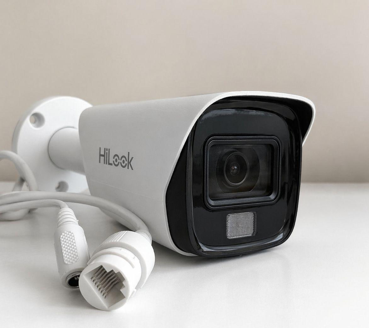 Câmera Mini Bullet Thc-b127-lpc Fixa Luz Dupla 2mp Hikvision