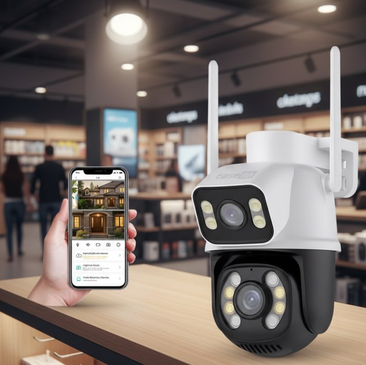 Câmera Segurança Ip Externa Wifi A28 App Icsee À Prova Dágua